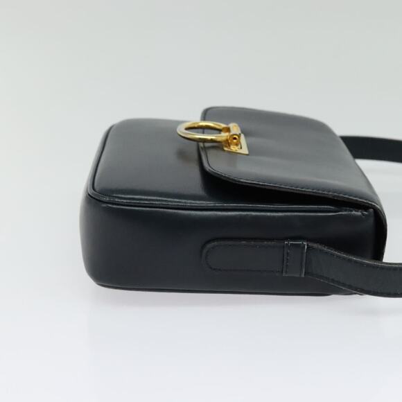 CELINE Shoulder Bag Leather Navy Gold - Picture 5 of 12